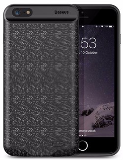 Чехол-аккумулятор Baseus Plaid Backpack Power Bank(High-capacity)5000mAh For iP7/iP8 Black ACAPIPH7-LBJ01 - фото 10287