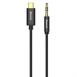 AUX кабель Baseus Yiven Type-C male To 3.5 male Audio Cable M01, Черный (CAM01-01) - фото 10631