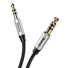 AUX кабель Baseus Yiven Audio Cable M30 0.5M, Серебро+черный (CAM30-AS1) - фото 10643