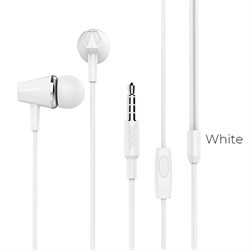 Универсальные наушники с микрофоном Hoco M34 honor music (Белый) - фото 11194