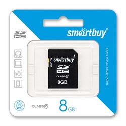 Карта памяти SDHC  8GB  Smart Buy Class 10 - фото 12275