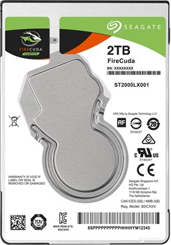 Внутренний жесткий диск HDD  Seagate  2TB  FireCuda, SATA-III, 5400 RPM, 128 Mb, 2.5'' - фото 14179