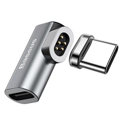 Переходник Baseus Mini Magnetic Type-C Elbow Adapter Converter 4.3A (CATCX-0G) - фото 15891