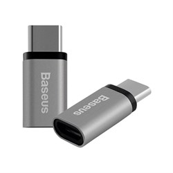 Переходник Baseus Sharp Micro To Type-C Adapter Sky gray (CATYPEC-DL0G) - фото 16695