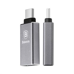 Переходник Baseus Sharp Series type-c adapter Dark gray (CATYPEC-AD0G) - фото 16699