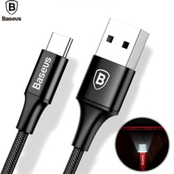 Кабель Baseus Rapid Series Type-C Cable (Indicator light ) 1M , Черный (CATSU-B01) - фото 16962