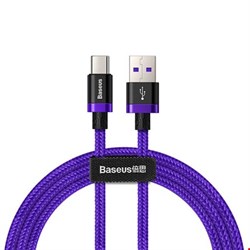 Кабель Baseus Purple Gold Red HW flash charge cable USB For Type-C 40W 1M (CATZH-A05) - фото 17816