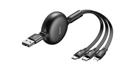 Кабель Baseus Little Octopus Adjustable 3-in-1 Lightning+USB-C+micro-USB , 1,2m (CAMLT-ZY01) - фото 19071