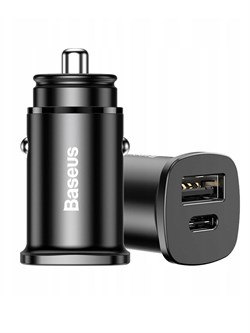 Автомобильное зарядное устройство Baseus Circular Plastic A+C 30W PPS Car Charger (CCALL-YS01)