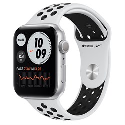 Часы Apple Watch 6 (Корпус из алюминия серебристого цвета - Спортивный ремешок Nike) - фото 35350