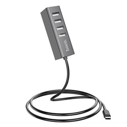 Хаб USB Hoco HB1 Tupe-C  4USB Line machine - фото 35838