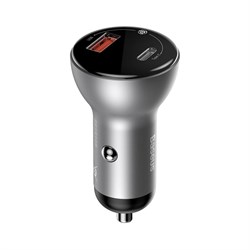Автомобильное зарядное устройство Baseus Digital Display PPS Dual Quick Charger Car Charger 45W USB-A/Type-C (CCBX-C0S) - фото 37030