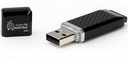 Флеш-накопитель USB  4GB  Smart Buy  Quartz  чёрный - фото 9425