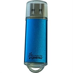 Флеш-накопитель USB  4GB  Smart Buy  V-Cut  синий - фото 9427