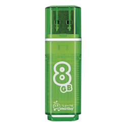 Флеш-накопитель USB  8GB  Smart Buy  Glossy  зелёный - фото 9439
