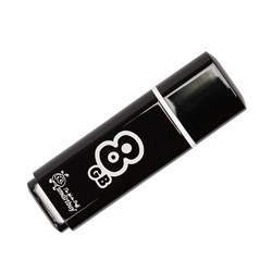 Флеш-накопитель USB  8GB  Smart Buy  Glossy  чёрный - фото 9442