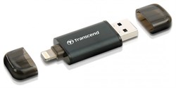 Флеш-накопитель USB  3.1  32GB  Transcend  JetDrive Go 300  (USB/lightning)  MFi  чёрный - фото 9643