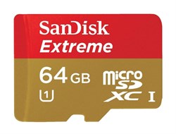 Карта памяти MicroSD  64GB  SanDisk Class 10 Extreme (60/100 Mb/s) без адаптера - фото 9732