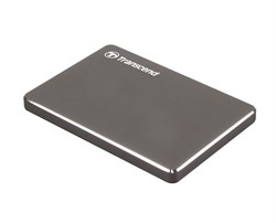 Внешний жесткий диск HDD  Transcend  1 TB  25C3 StoreJet, Extra Slim серый, 2.5", USB 3.0 - фото 9807