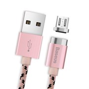Кабель Baseus Insnap series magnetic cable For Micro 1M , Розовое золото (CAMICRO-LF0R)