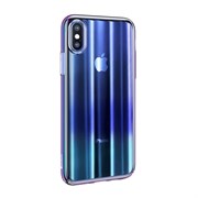 Чехол Baseus Aurora Case For iP XS Max (2018) Transparent Blue (WIAPIPH65-JG03)