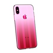 Чехол Baseus Aurora Case For iP XS Max (2018) Transparent Pink (WIAPIPH65-JG04)
