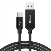 Кабель USB Type-C Baseus Artistic striped cable USB For Type-C 3A 5m Black (CATYW-B01)