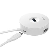 Хаб Baseus round box HUB adapter USB 3.0 to USB3.0*1+USB2.0*3  (CAHUB-F02)