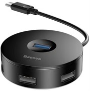 Хаб Baseus round box HUB adapter Type-C to USB3.0*1+USB2.0*3 (CAHUB-G01)