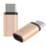 Переходник Baseus Sharp Micro To Type-C Adapter Champagne gold (CATYPEC-DL0V)