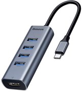 Хаб Baseus Enjoyment Series USB-C to HDMI/4xUSB 3.0 (CAHUB-N0G)