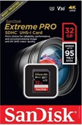 Карта памяти SDXC  32GB  SanDisk Class 10 Extreme Pro V30 UHS-I U3 (95 Mb/s)