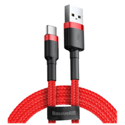 Кабель Baseus Cafule  Cable USB For Type-C 3A 0.5M  Red+Red (CATKLF-A09)