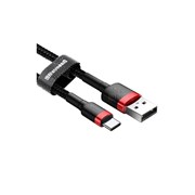 Кабель Baseus Cafule  Cable USB For Type-C 3A 0.5M  Red+Black  (CATKLF-A91)