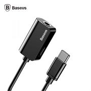 Аудиоадаптер Baseus Type-C Male To Type-C Female +3.5MM Female Adapter L40, Черный (CATL40-01)
