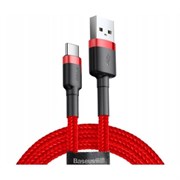 Кабель Baseus cafule  Cable USB For Type-C 2A 2M Красный (CATKLF-C09)