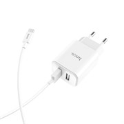 Сетевое зарядное устройство HOCO C62A Victoria 2xUSB+кабель Micro-USB
