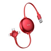 Кабель Baseus Little Octopus Adjustable 3-in-1 Lightning+USB-C+micro-USB ,1m (CAMLT-AZY09)