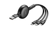 Кабель Baseus Little Octopus Adjustable 3-in-1 Lightning+USB-C+micro-USB , 1,2m (CAMLT-ZY01)
