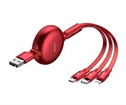 Кабель Baseus Little Octopus Adjustable 3-in-1 Lightning+USB-C+micro-USB , 1,2m (CAMLT-ZY09)