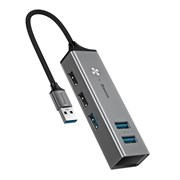Хаб Baseus Cube USB to USB3.0*3+USB2.0*2 HUB Adapter (CAHUB-C0G)