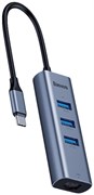Хаб Baseus Enjoyment Series USB-C to RJ45/3xUSB 3.0 (CAHUB-M0G)