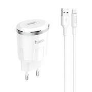 Сетевое зарядное устройство HOCO C37A 1xUSB + кабель MicroUSB