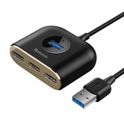 Хаб Baseus Square round 4 in 1 USB HUB Adapter (USB to USB3.0*1+USB2.0*3) 1m (CAHUB-AY01)