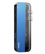 Хаб Baseus Transparent Series Dual-Port Type-C Multifunctional HUB (Double Type-C to Type-C*2+USB 3.0*2+4K HD*1) (CAHUB-TS03)