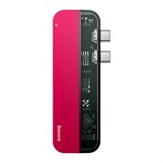 Хаб Baseus Transparent Series Dual-Port Type-C Multifunctional HUB (Double Type-C to Type-C*2+USB 3.0*2+4K HD*1) (CAHUB-TS09)