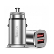 Автомобильное зарядное устройство Baseus Square metal A+A 30W Dual QC3.0 Quick Car Charger (QC3.0, SCP, AFC) (CCALL-DS0S)