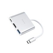 Хаб HOCO HB14 Easy use USB-C на USB3.0 + HDMI + PD