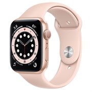 Часы Apple Watch 6 (Корпус из алюминия золотого цвета - Спортивный ремешок)
