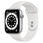 Часы Apple Watch 6 (Корпус из алюминия серебристого цвета - Спортивный ремешок)